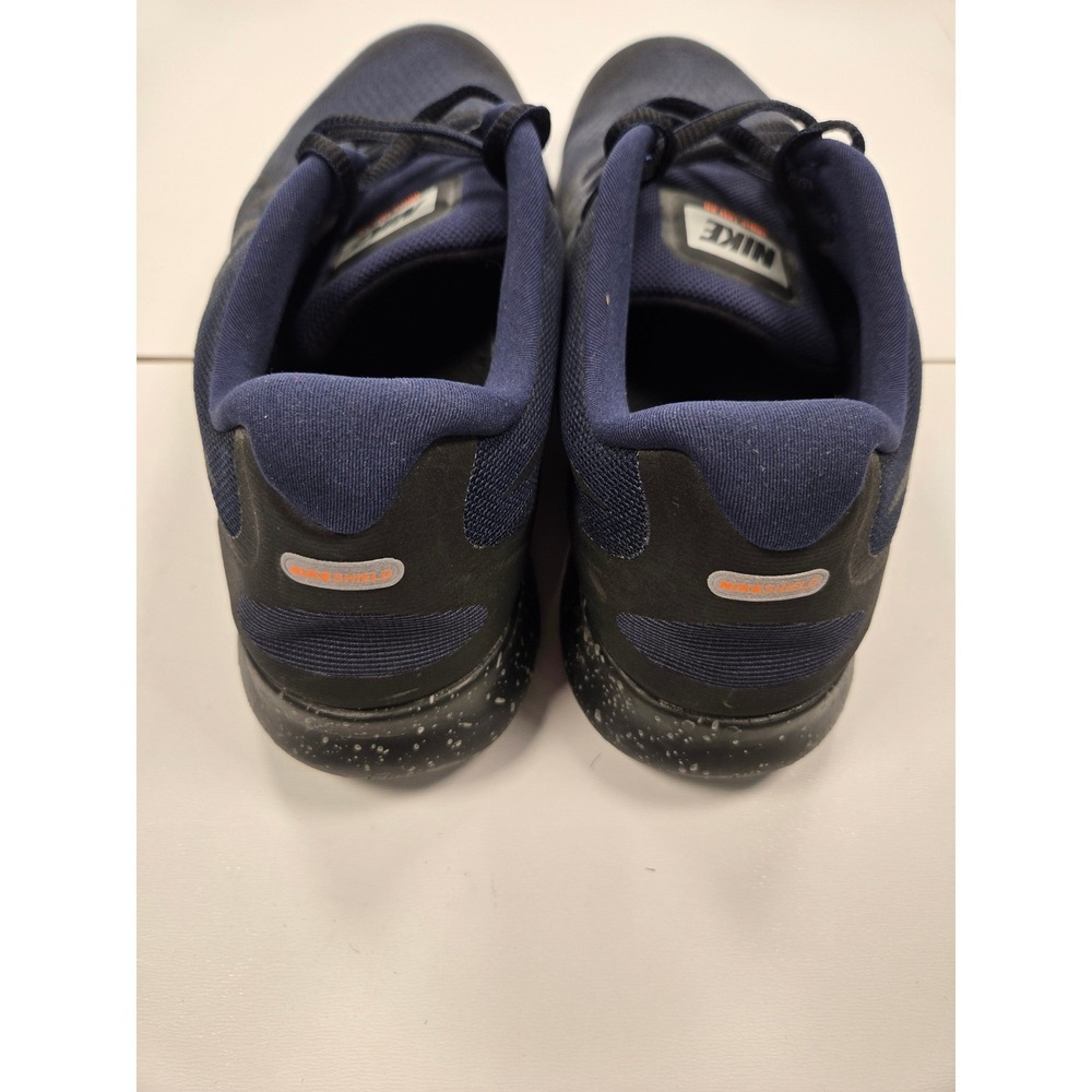 Nike Free RN Shield Mens 12 Navy Black Running Shoes Excellent AA3760-001 - Picture 5 of 7